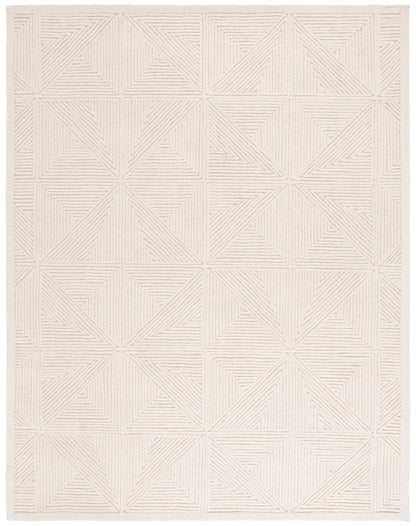 SAFAVIEH Area Rug 8x10 - Textural Collection - Large - Ivory, Handmade Wool, Ideal for Living Room, Bedroom, Office, Dining Space (TXT103A)