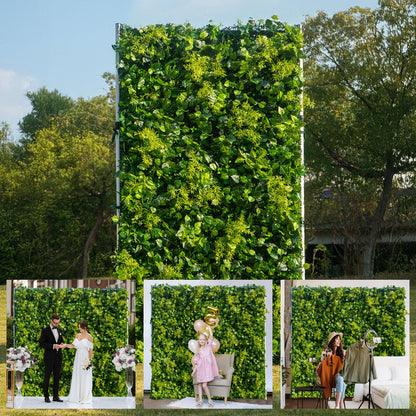 COCO FLOWERWALL Artificial Flower Wall Panels, 3D Silk Floral Wall Backdrop, Green Wall for Wedding, Baby Show, Party and Home Decor, Quick Assembly/Storage Roll Up, Both Eco ＆ Pet Friendly, 4ft*8ft