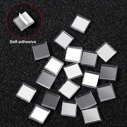 SATINIOR Mini Disco Ball Mirror Tiles Mini Square Glass Tiles 5 x 5 mm Self Adhesive Mirror Stickers, Decorative Craft DIY Accessory Mirrors Mosaic Tiles (24000 Pcs)