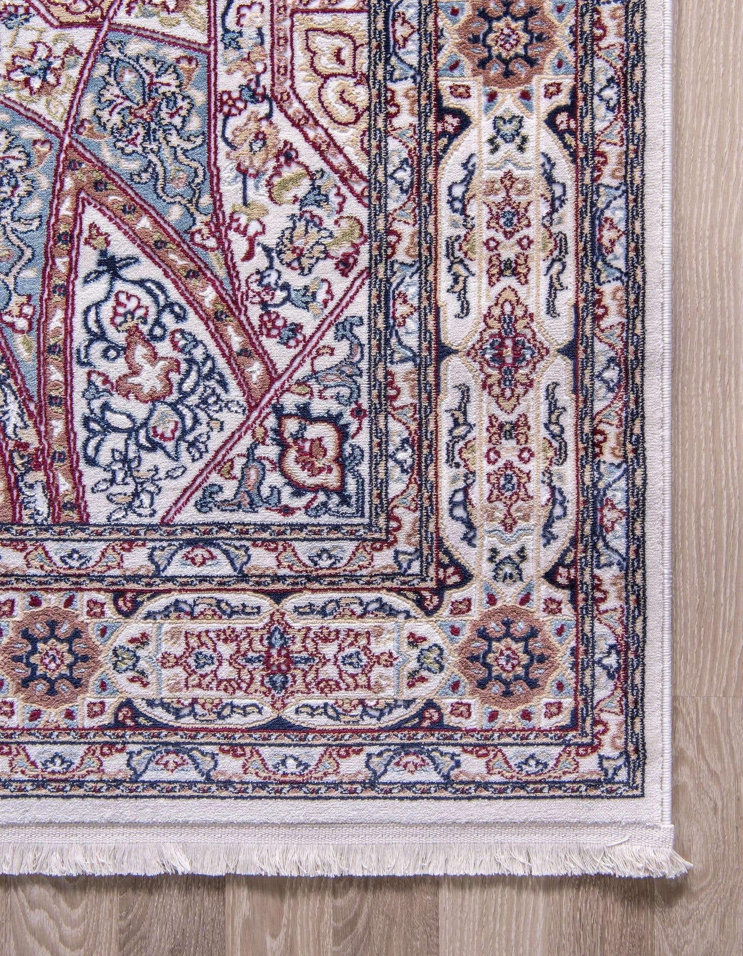 Unique Loom Narenj Collection Area Rug - Adams (10' x 13' 1" Rectangle Ivory/Burgundy)