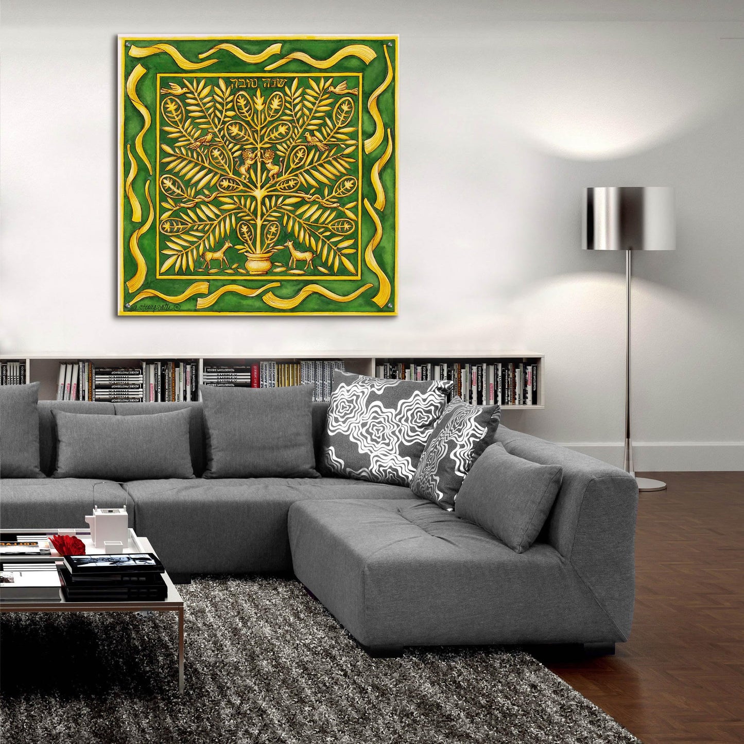 Epic Art 'Jewish Year Rosh Hashannah' by Andrea Strongwater Acrylic Glass Wall Art, 36" x 36"