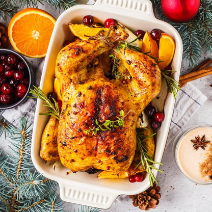 Royalcraft Roaster Oven with Self-Basting Lid, 18qt Electric Roaster with Removable Pan & Rack, Turkey Roaster Oven with Defrost & Warm Function, Stainless Steel, Silver