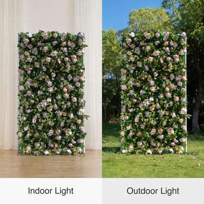 Artificial Luxury‌ Flower Wall Panels, Gorgeous 3D Silk Floral Backdrop for Wedding, Baby Show, Party and Home Decor, Quick Assembly/Storage, Both Eco ＆ Pet Friendly