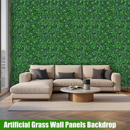 EverNature EverNture 71"x144"(72 SQFT) Grass Wall Panels, Artificial Grass Backdrop, Fake Greenery Plant Boxwood Roll with Flower, Green Wall Decor for Outdoor Indoor Patio Garden Backyard