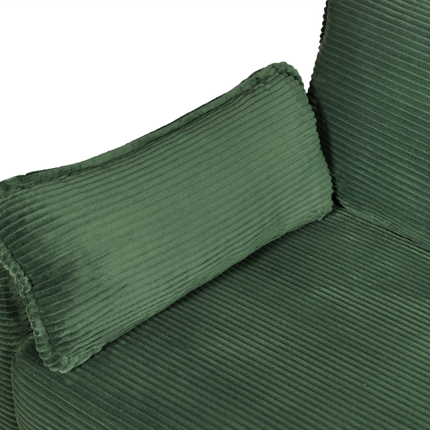 Eafurn 3 Fold Corduroy Sleeper Sofa Couch Bed - Foldable Convertible Futon Loveseat with Pull Out Sofabed and Side Pockets for Living Room Apartment