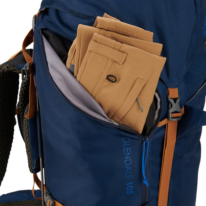 Kelty Glendale 65L to 105L Internal Frame Backpack - Multi-day Backpacking Thru Hiking Pack, Adjustable Suspension, Customized Fit (Pageant Blue, 85L)
