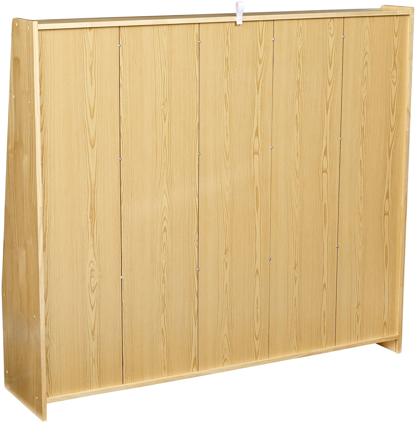 Amazon Basics Coat Locker, 5-Section with Bench, Daycare Classroom Furniture, Backpack Storage, 13"D x 54"W x 48"H, Natural Finish, Solid Pine Wood, Mudroom Furniture with Hooks for Home
