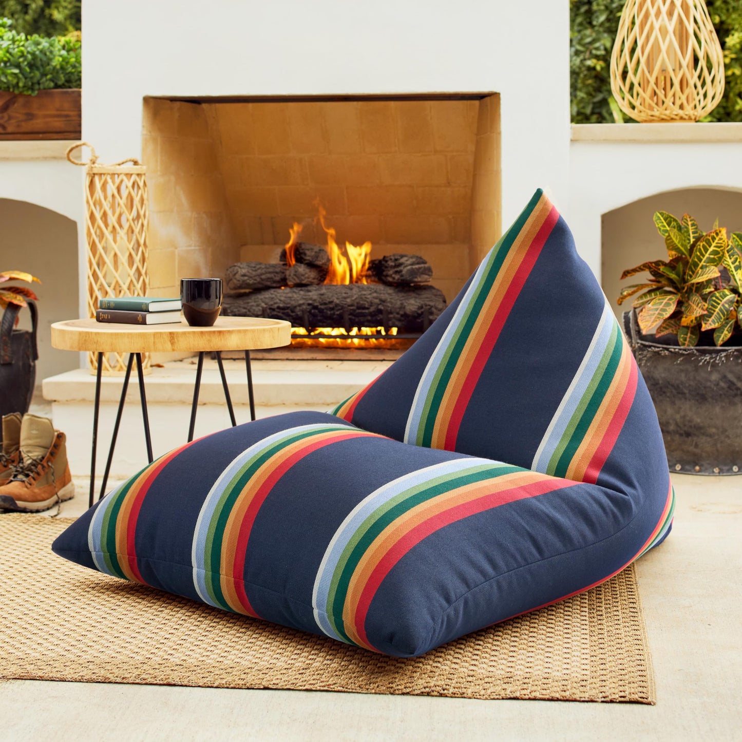 Sorra Home 54 in x 38 in x 21 Bean Lounger, Large, Crater Lake Surf