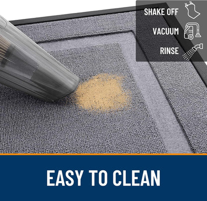 OLANLY Waterproof Front Door Mat | All-Season Indoor Outdoor Doormat, Easy Clean, 33x21, Classic Gray