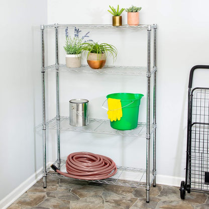 Honey-Can-Do SHF-01906 4-tier chrome shelving unit-250 lbs, 4-Tier