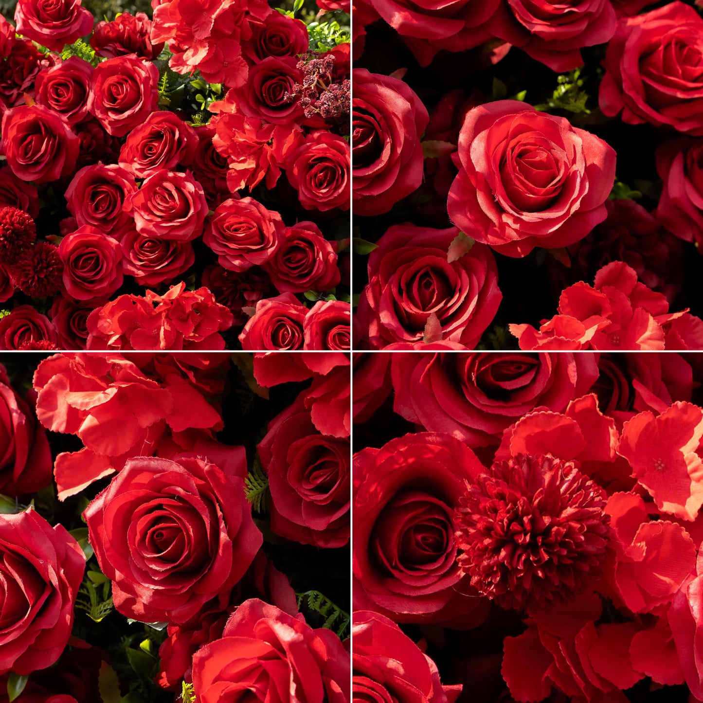 Artificial Luxury‌ Flower Wall Panels, Gorgeous 3D Silk Floral Backdrop for Wedding, Baby Show, Party and Home Decor, Quick Assembly/Storage, Both Eco ＆ Pet Friendly, 4ft*8ft