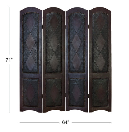 Aspire Dark Brown Four Panel Room Divider