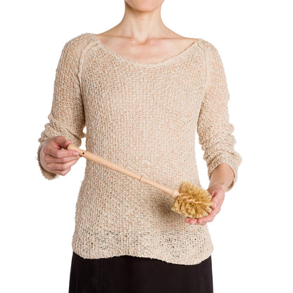 REDECKER Stiff Union Fiber Toilet Brush with Untreated Beechwood Handle - 14-1/2-inches - Made in Germany