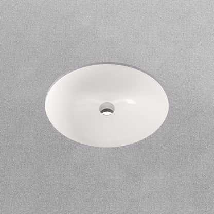 PROFLO PF1714UA Comstock 19-1/2" Oval Vitreous China Undermount Bathroom Sink with Overflow - White