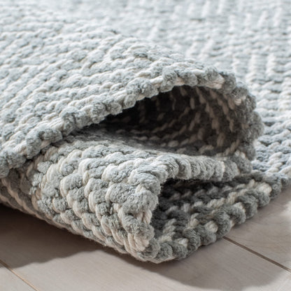 SAFAVIEH Boston Collection Area Rug - 9' x 12', Grey, Handmade Flat Weave Cotton, Ideal for High Traffic Areas in Living Room, Bedroom (BOS680E)