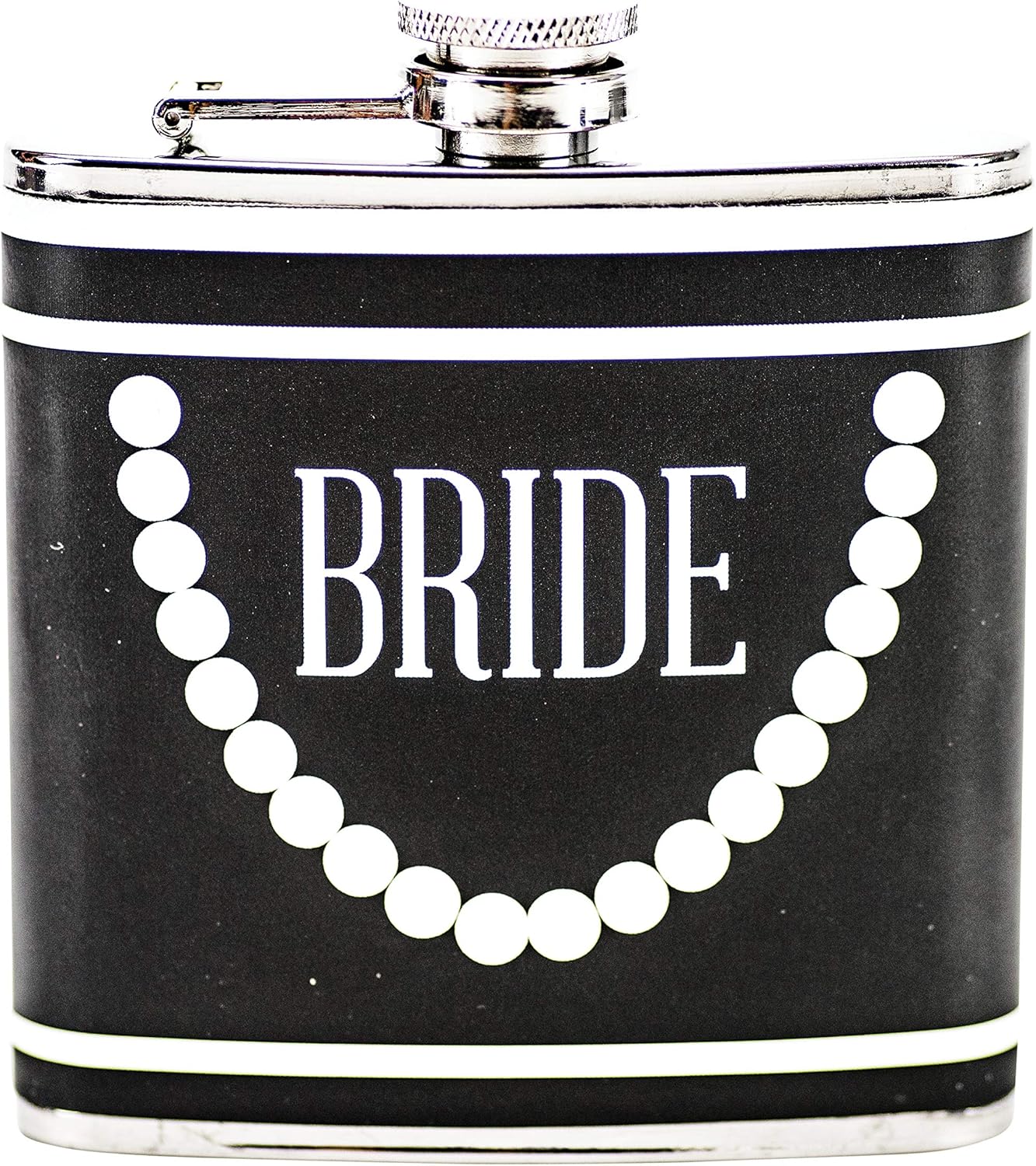Boston Warehouse 6-Ounce Stainless Steel Pocket Flask, Bride