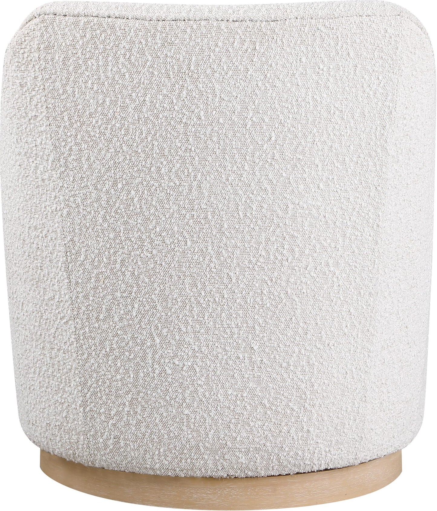 Meridian Furniture Clarita Cream Boucle Fabric Swivel Accent Chair