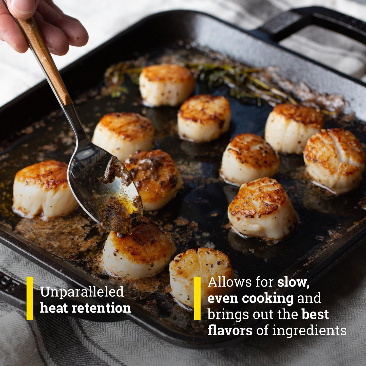 Lodge 11" Cast Iron Square Grill Pan - Chef Collection - Pre-Seasoned Cast Iron Pan - Versatile Cooking - Indoor & Outdoor Use - Incredible Heat Retention
