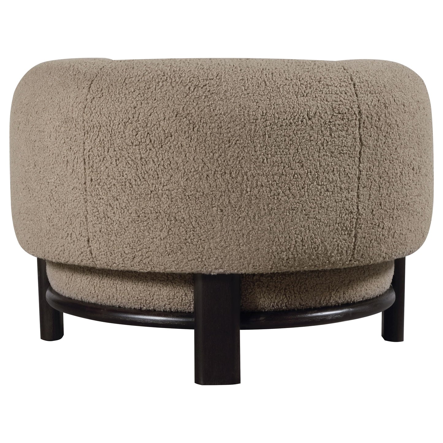 Coaster Home Furnishings - Lawler - Wood and Fabric - Upholstered Accent Chair with Barrel Back, Rounded Arms, and Cushioned Seat - Living Room - Brown and Black - 903170