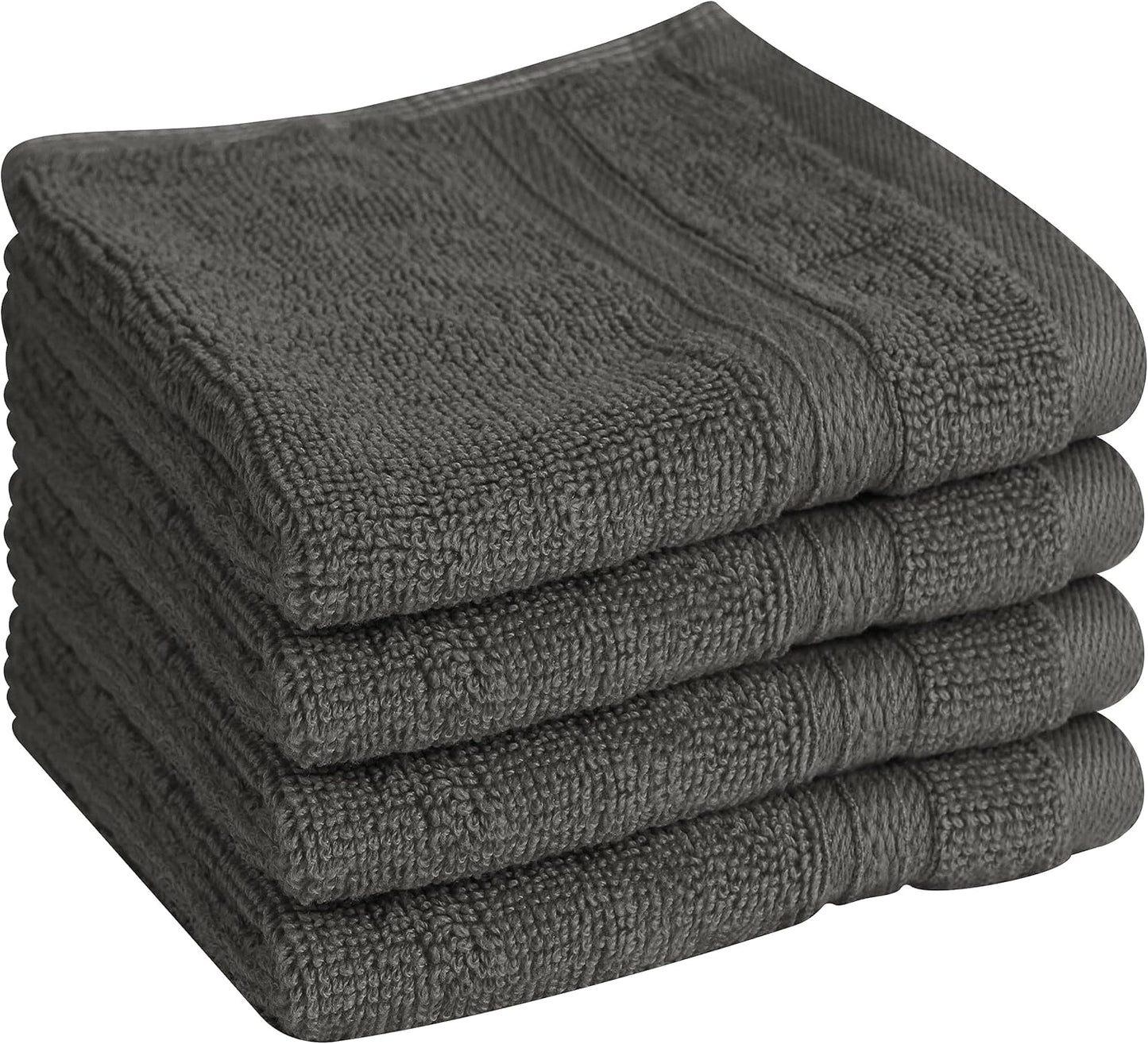 T & L Towel and Linen Mart 100% Set Pack 4, (12 12 Towel and Linen Mart Cotton - Wash Cloth - of Quick Dry, Luxurious