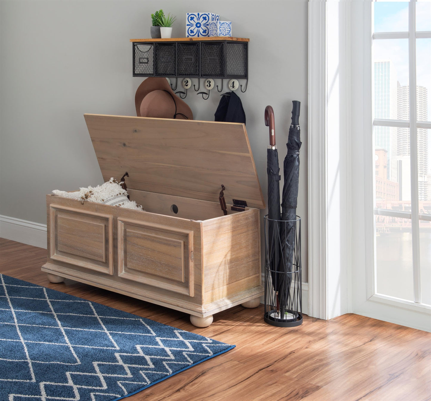 Powell Linon Chadwick Wood Cedar Chest in Natural