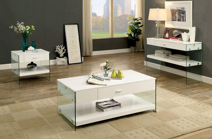 24/7 Shop at Home Emeric Console Table, White, (IDF-4451WH-S)