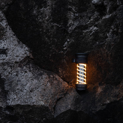 Barebones Edison Light Stick – Tumbled Steel, USB Rechargeable LED Lantern and Flashlight with 7 Modes, 40+ Hour Run Time, Camping Essentials with Magnetic Base