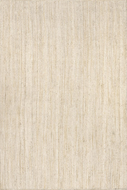 nuLOOM 9x12 Rigo Jute Hand Woven Area Rug, Off White, Solid Farmhouse Design, Natural Fiber, For Bedroom, Living Room, Dining Room, Hallway, Office, Kitchen, Entryway
