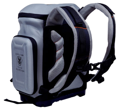 Plano Atlas 3700 Tackle Fishing Backpack, Gray EVA Material, Includes 3 3750 StowAway Utility Boxes for Worms, Lures, & Baits, Waterproof & Non-Skid Base, Grey