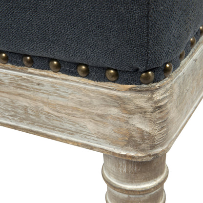 Creative Co-Op Antoinette Upholstered Ottoman Coffee Table, Grey