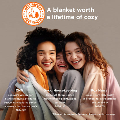 Bedsure Fleece Throw Blanket for Couch Grey - Lightweight Plush Fuzzy Cozy Soft Blankets and Throws for Sofa, 50x60 inches