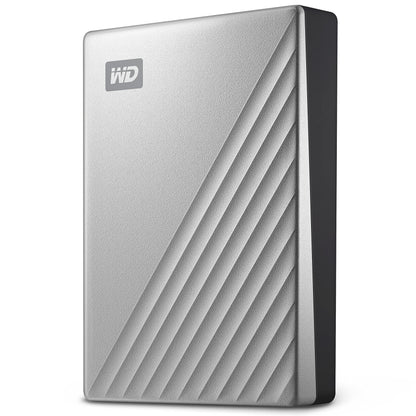 WD 2TB My Passport Ultra, Silver, Portable External Hard Drive, backup software with defense against ransomware, and password protection, USB-C and USB 3.1 - WDBC3C0020BSL-WESN