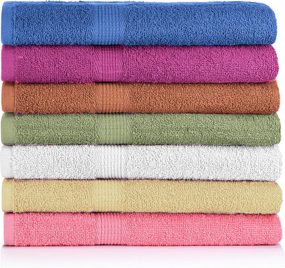 7-Pack 100% 27" 52" CrystalTowels Bath Towels - Extra-Absorbent - Cotton - x