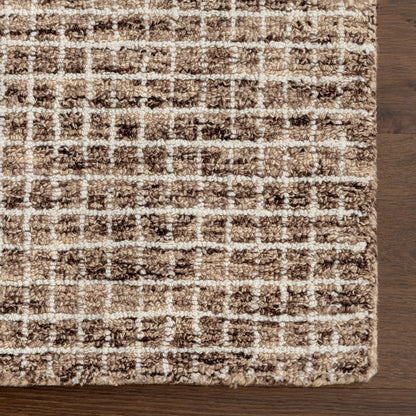 Rugs USA Melrose Brown/Ivory, 11'6" x 14'6", Handmade, Wool & Cotton, Soft and Cozy, High Traffic, Stain Resistant, Easy Clean, Durable Area Rug for Bedroom, Living Room, Dining Space, Den, Entryway