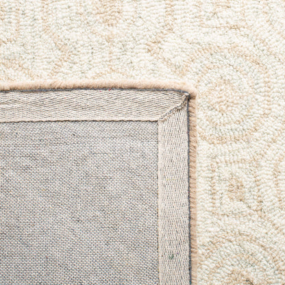 SAFAVIEH Area Rug 8x10 - Micro-Loop Collection - Large - Ivory & Light Green, Handmade Wool, Ideal for Living Room, Bedroom, Office, Dining Space (MLP950A)