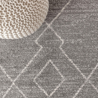 JONATHAN Y Alia Moroccan Beni Souk Gray/Cream Indoor Area Rug, 3x5, Bohemian, Scandinavian, Easy-Cleaning for Living Room, Bedroom, Kitchen, Pet Friendly, Non-Shedding (MOH202B-3)