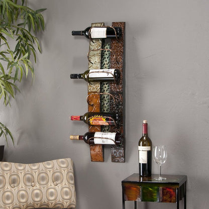 SEI Furniture Adriano Wall Mount Wine Storage, Multicolor