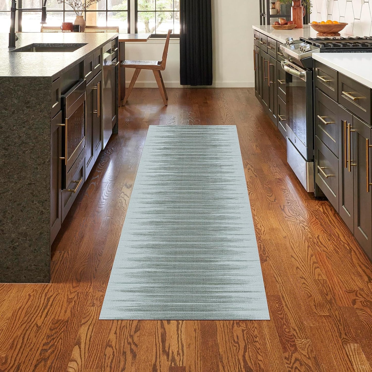 Nourison Vintage Home Abstract Grey Area Rug 2'2" x 7'6", Easy-Cleaning, Non-Shedding for Bedroom, Living Room