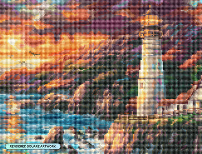 DIAMOND ART CLUB Apex of Fate Diamond Painting Kit, Fun DIY Crafts for Adults, Square Diamond Art Canvas by Chuck Pinson, 15.8" x 12.1" (40.1 cm x 30.6 cm)
