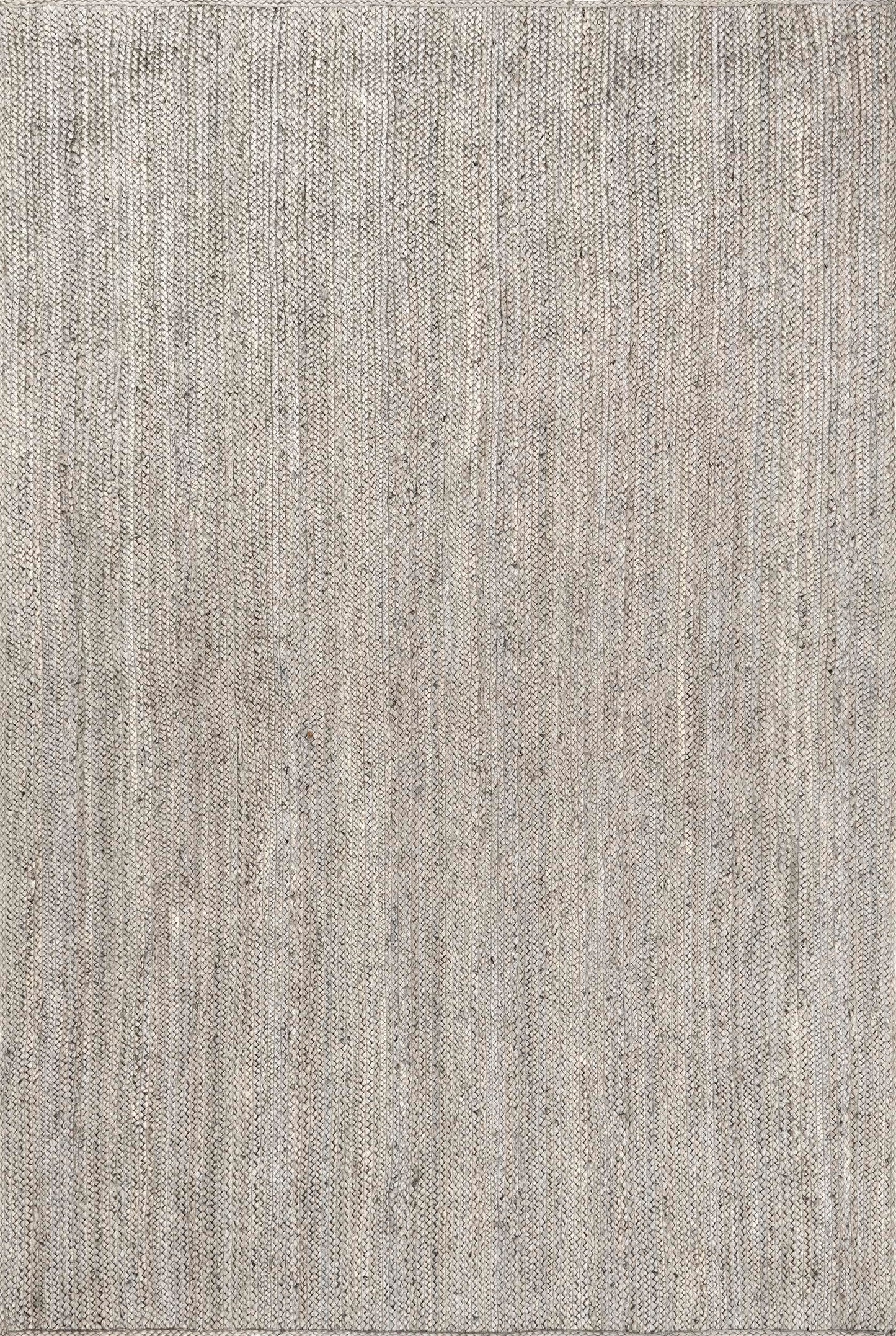 nuLOOM 9x12 Rigo Jute Hand Woven Area Rug, Grey, Solid Farmhouse Design, Natural Fiber, For Bedroom, Living Room, Dining Room, Hallway, Office, Kitchen, Entryway