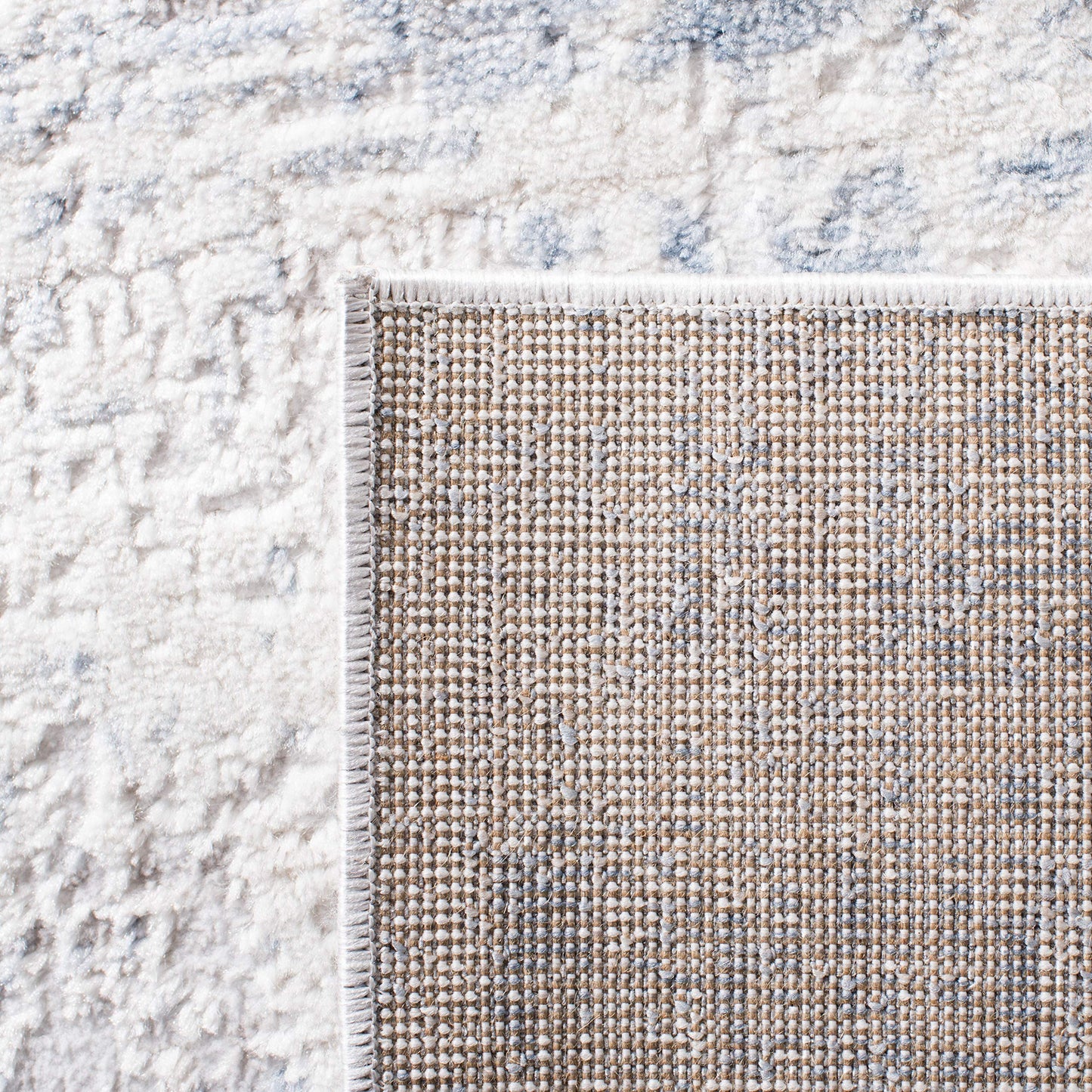 SAFAVIEH Amelia Collection Area Rug - 10' x 14', Ivory & Blue, Modern Abstract Design, Non-Shedding & Easy Care, Ideal for High Traffic Areas in Living Room, Bedroom (ALA700A)