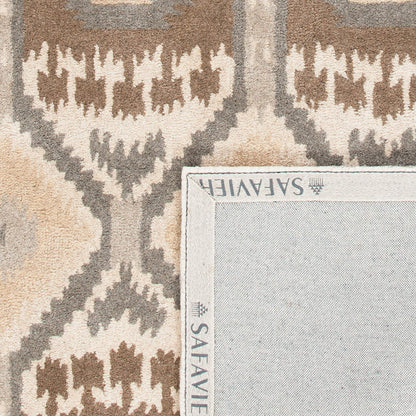 SAFAVIEH Area Rug 8x10 - Wyndham Collection - Large - Natural & Multi, Handmade Wool, Modern Design, Ideal for Living Room, Bedroom, Office, Dining Space (WYD720A)