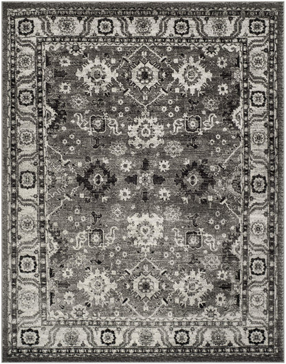 SAFAVIEH Area Rug 8x10 - Vintage Hamadan Collection - Large - Grey & Black, Traditional Persian Design, Non-Shedding & Easy to Clean, Ideal for Living Room, Bedroom, Dining Space (VTH214K)