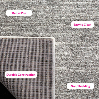 SAFAVIEH Area Rug 10x14 - Adirondack Collection - Large - Ivory & Silver, Modern Ombre Design, Non Shedding & Easy to Clean, Ideal for Living Room, Bedroom, Office, Dining Space (ADR113B)