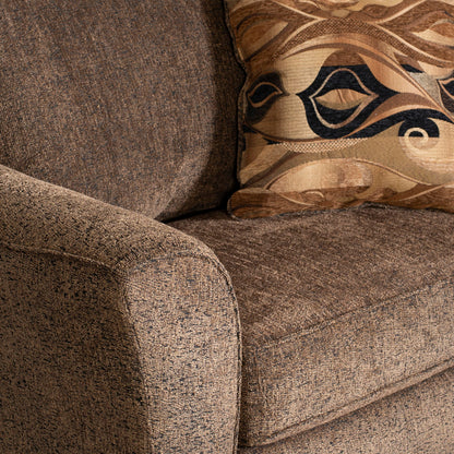 Roundhill Furniture Camero Cafe Fabric Pillow back Accent Chair & Ottoman Set