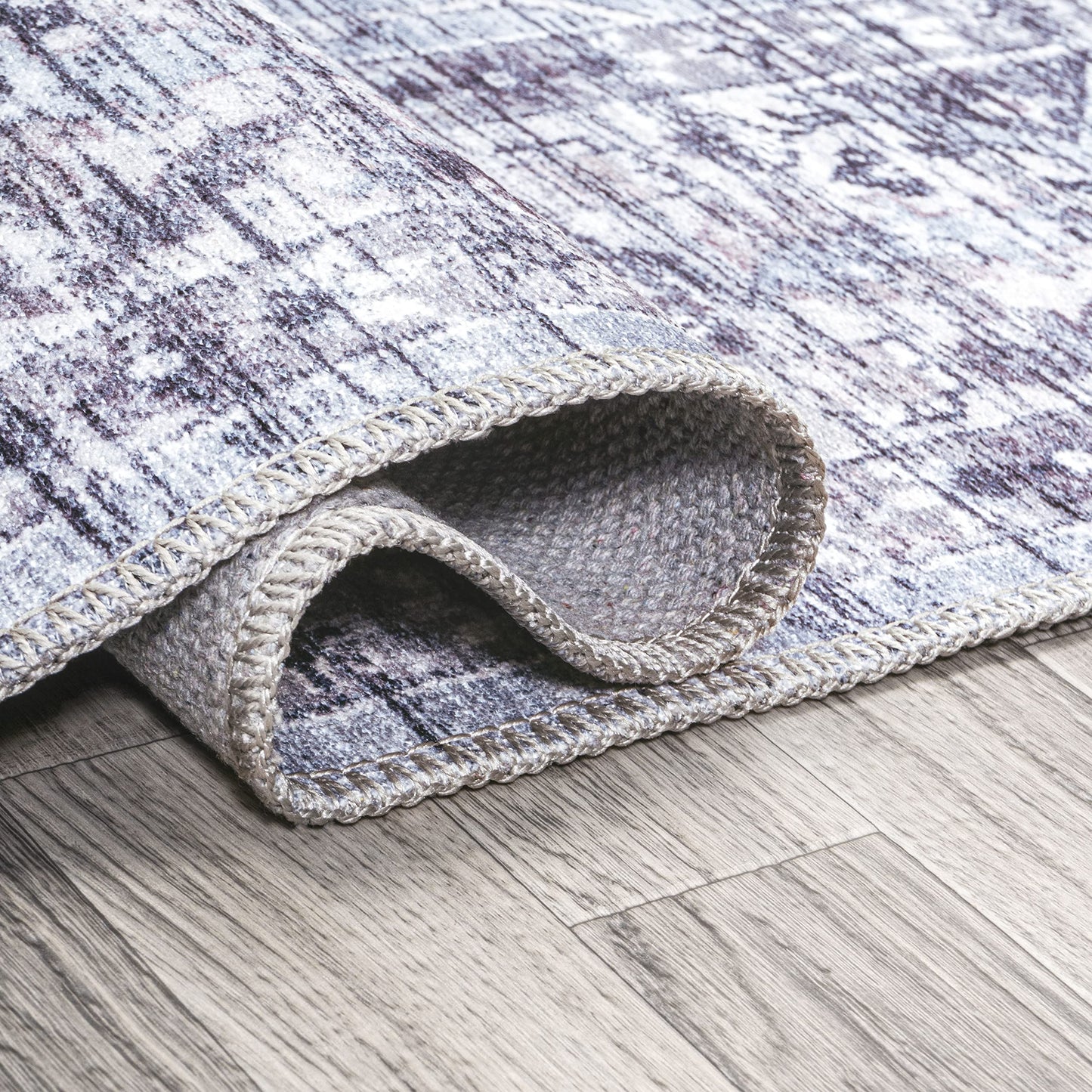 JONATHAN Y Machine Washable Gray/Purple Indoor Area Rug 3X5 ft, Didim Boho Medallion for Living Room, Bedroom, Kitchen, Office, Easy-Cleaning, High Traffic, Pet-Friendly, Non-Shedding (WSH102A-3)