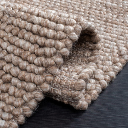 SAFAVIEH Area Rug 8x10 - Natura Collection - Large - Brown, Handmade Wool Blend, Textured Design, Ideal for Living Room, Bedroom, Dining Space (NAT620T)