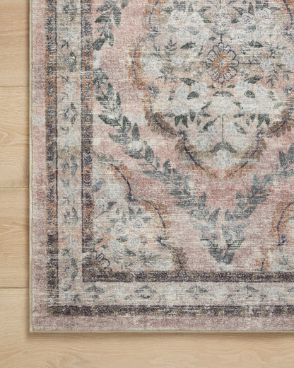 Loloi Rifle Paper Co. Courtyard Collection COU-02 Blush 7'-6" x 9'-6" Area Rug feat. CloudPile