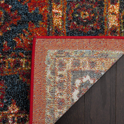 SAFAVIEH Area Rug 8x10 - Vintage Hamadan Collection - Large - Orange & Blue, Traditional Persian Design, Non-Shedding & Easy to Clean, Ideal for Living Room, Bedroom, Dining Space (VTH214C)