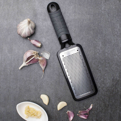 Microplane Home Series Fine Cheese Grater - Surgical Stainless Steel for Fine Grating (Black)